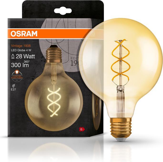 Produktbild Osram Vintage 1906 Led Classic Globe (E27, 5 W, 250 lm, 1 x, G)