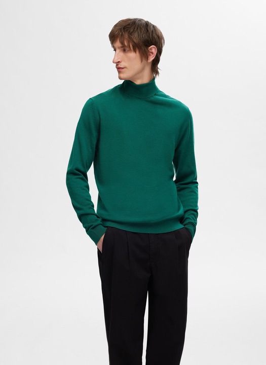 Actual product image Selected Homme 100% merino wool turtleneck jumper (L)