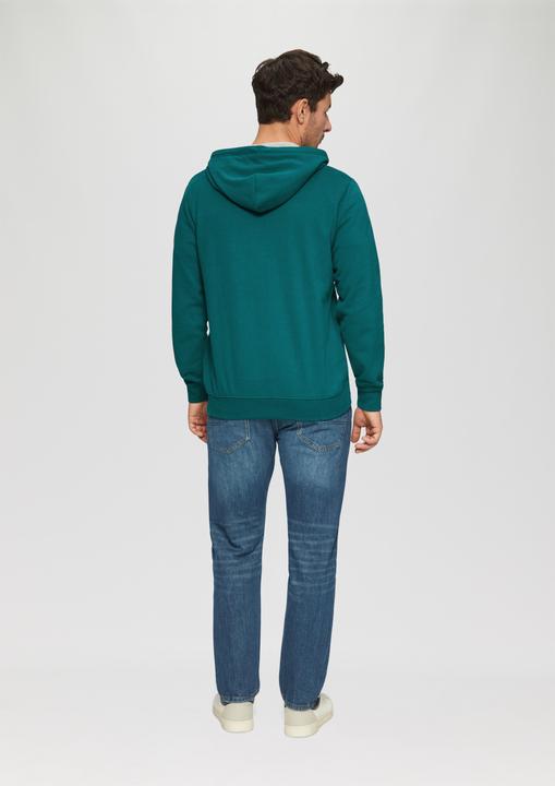 Produktbild S.Oliver Sweatshirt Jacke Sweatshirt-Jacke mit Kapuze und Logo (S)