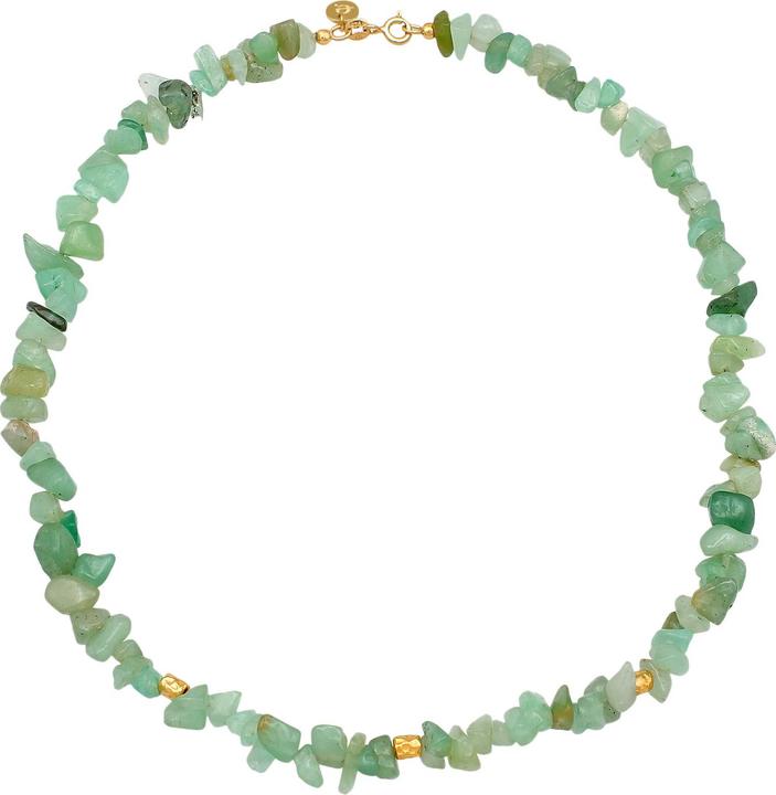 Produktbild Elli PREMIUM Halskette Aventurin Choker 925 Silber vergoldet (Plastik, 925 Sterling Silber vergoldet, Aventurin, 40 cm)