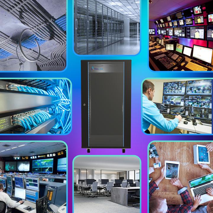 Image du produit Extralink 27U 1000mm floor cabinet black (27 HE, Rack 19 pouces)