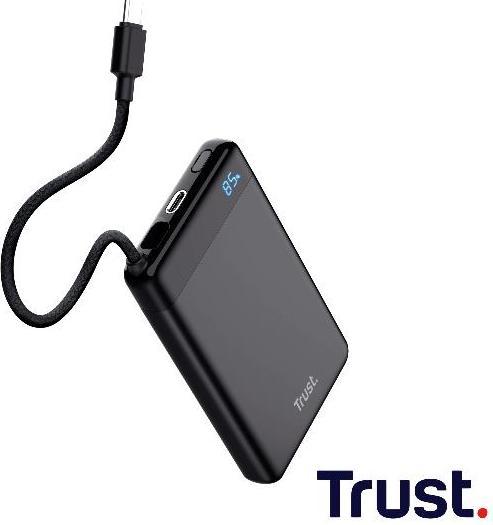 Immagine prodotto Trust FIERA 10.000 Powerbank fixed Cable (10000 mAh, 20 W, 38.50 Wh)