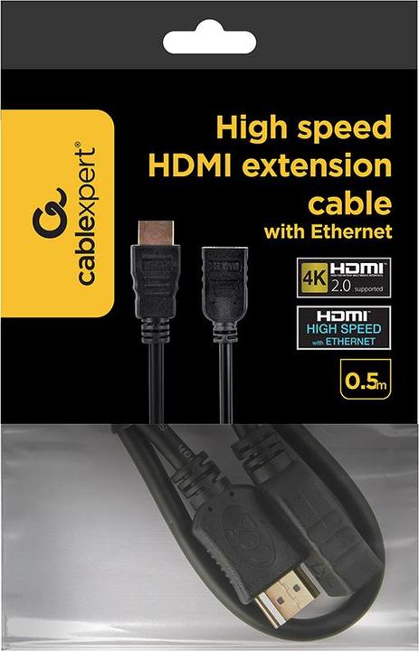 Actual product image Gembird CC-HDMI4X-0.5M HDMI Cable 0.5 m HDMI Type A (Standard) Black (0.50 m)