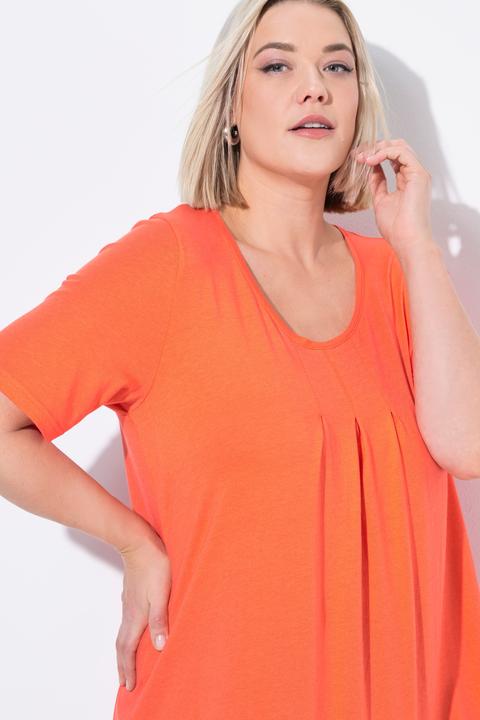 Produktbild Ulla Popken T-Shirt, Zierfalten, A-Linie, Rundhals, Halbarm, Modal (42, 44)