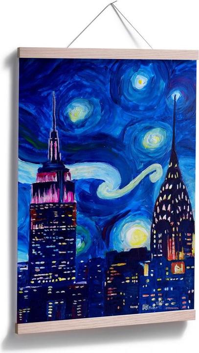 Actual product image Trenddeko Bleichner - New York by night (70 x 100 cm)