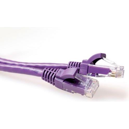 ACT Purple 1 meter U/UTP CAT6A patch cable snagless with RJ45 connectors. Cat6a u/utp snagless pl 1.00m (U/UTP, CAT6a, 1...