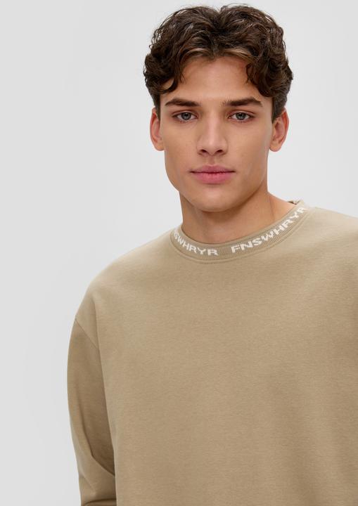 Actual product image s.Oliver Sweatshirt Sweatshirt mit Jacquard-Blende (M)
