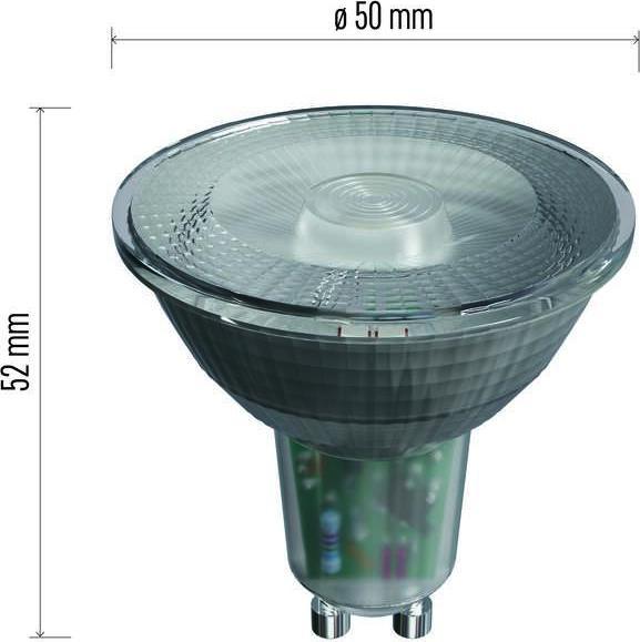 Produktbild Emos LED-Zarówka-Beleuchtung GU10, 230 V, 4,2 W, 333 lm, 4000 K, 30000 Std., Classic MR16 52 x 50 x 50 mm (GU10, 333 lm, 1x)