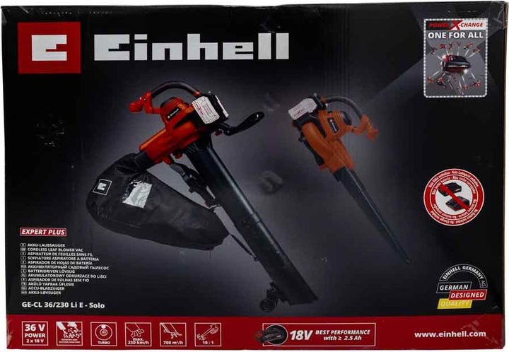 Actual product image Einhell GE-CL 36/230 Li E -Solo (Rechargeable battery operated, Leaf vacuums)