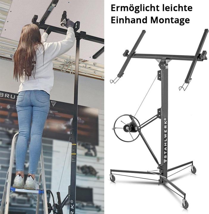Image du produit Stahlwerk Lève-plaques PH-465 ST 1,92-4,86 m, charge max. 68 kg (68 kg)