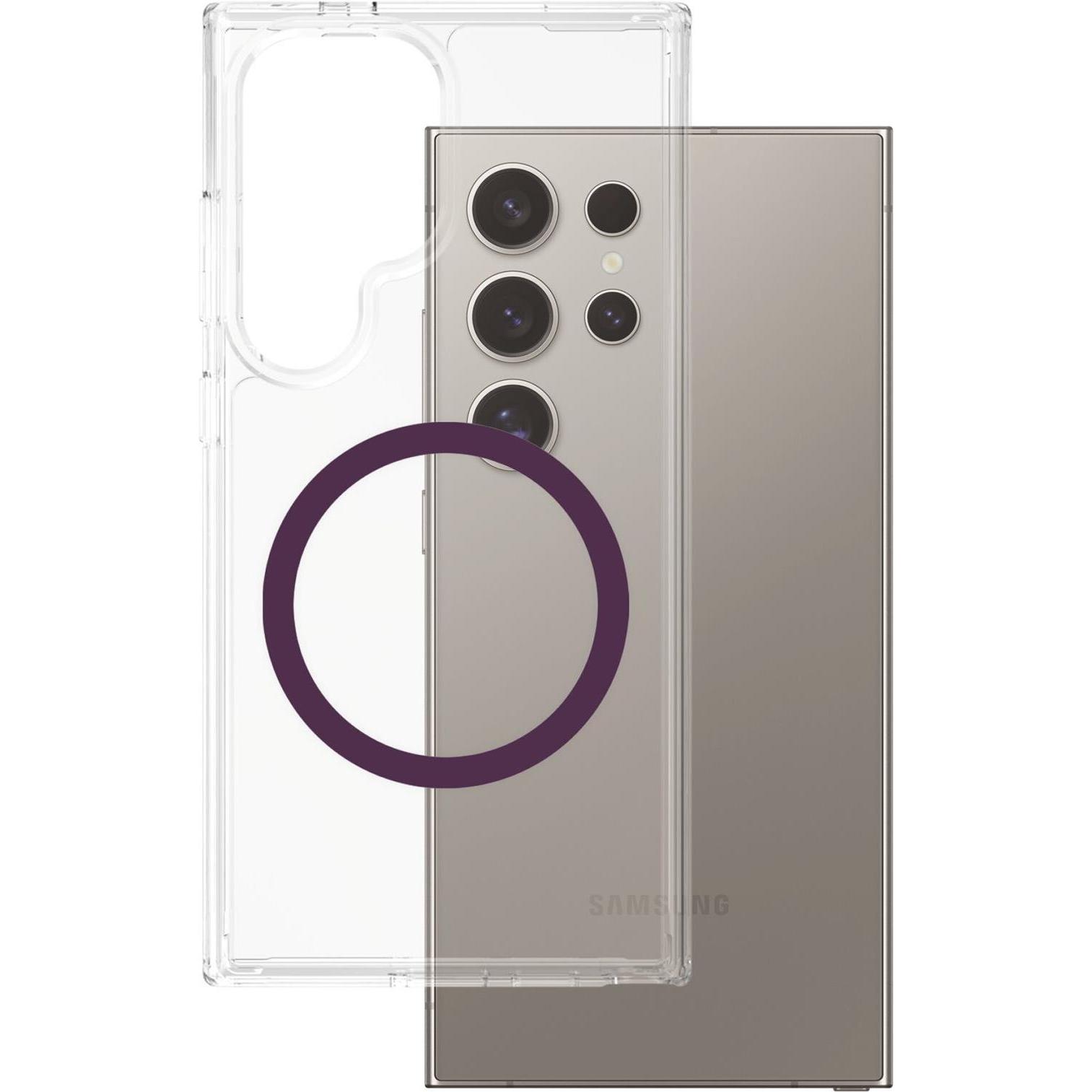 PanzerGlass CARE by  Flagship Case Transparent Urban Combat m. Plum Purple Qi Compatible Samsung Ga (Samsung Galaxy S25 ...