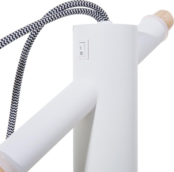 Produktbild Beliani Stehlampe weiss 125 cm Trommelform OWENS