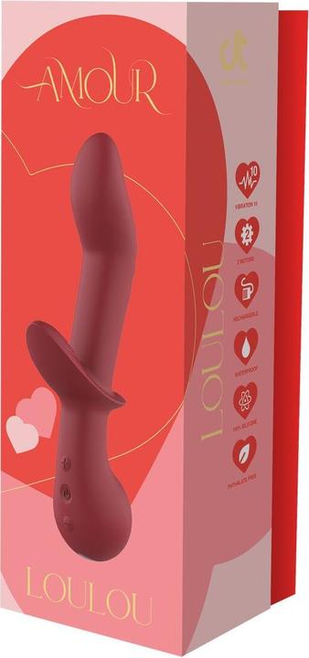 Produktbild Dreamtoys Dream Toys Amour Flexible G-Spot Duo Vibe Loulou Vibrator Red 21,7 cm