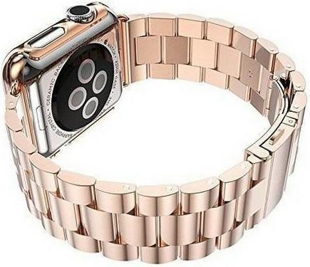 Actual product image pasek Metal Apple Watch 42/44/45mm różowo złoty/pink gold (Stainless steel)