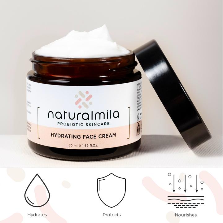 Actual product image Naturalmila Feuchtigkeitsspendende Gesichtscreme mit Probiotika