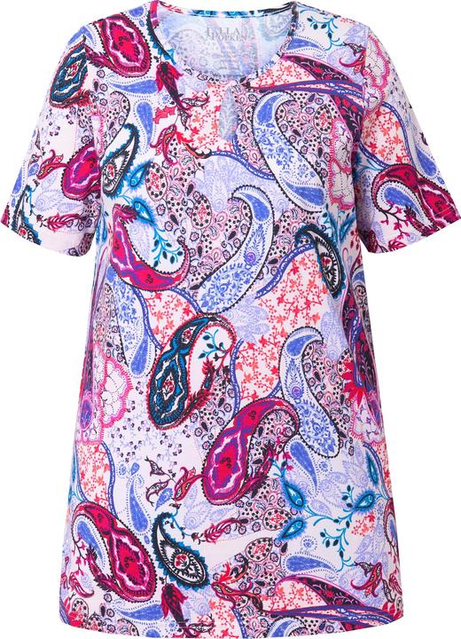 Actual product image Ulla Popken Paisley Print Short Sleeve Knit Tunic (62)