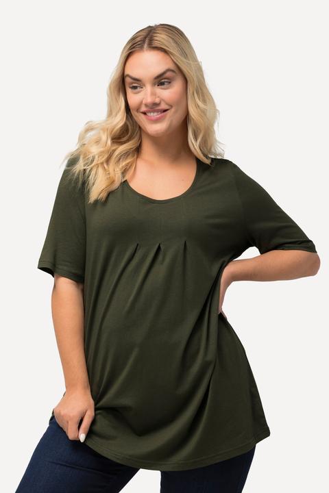 Actual product image Ulla Popken Essential Front Pleat Tee (54)