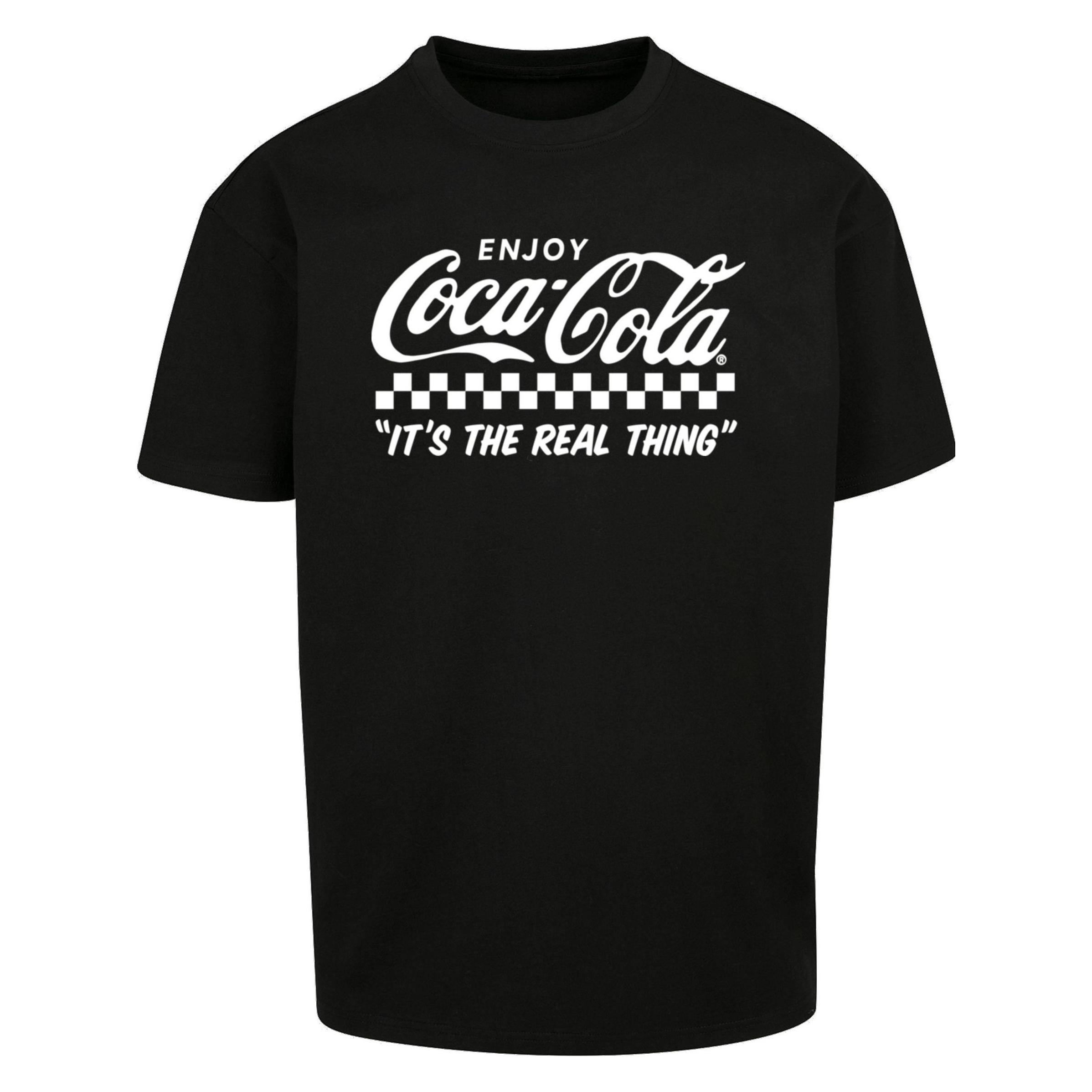 Merchcode, Herren, Shirts, Coca Cola Enjoy Coke Oversize Tee - 174177, Schwarz, (Xl)