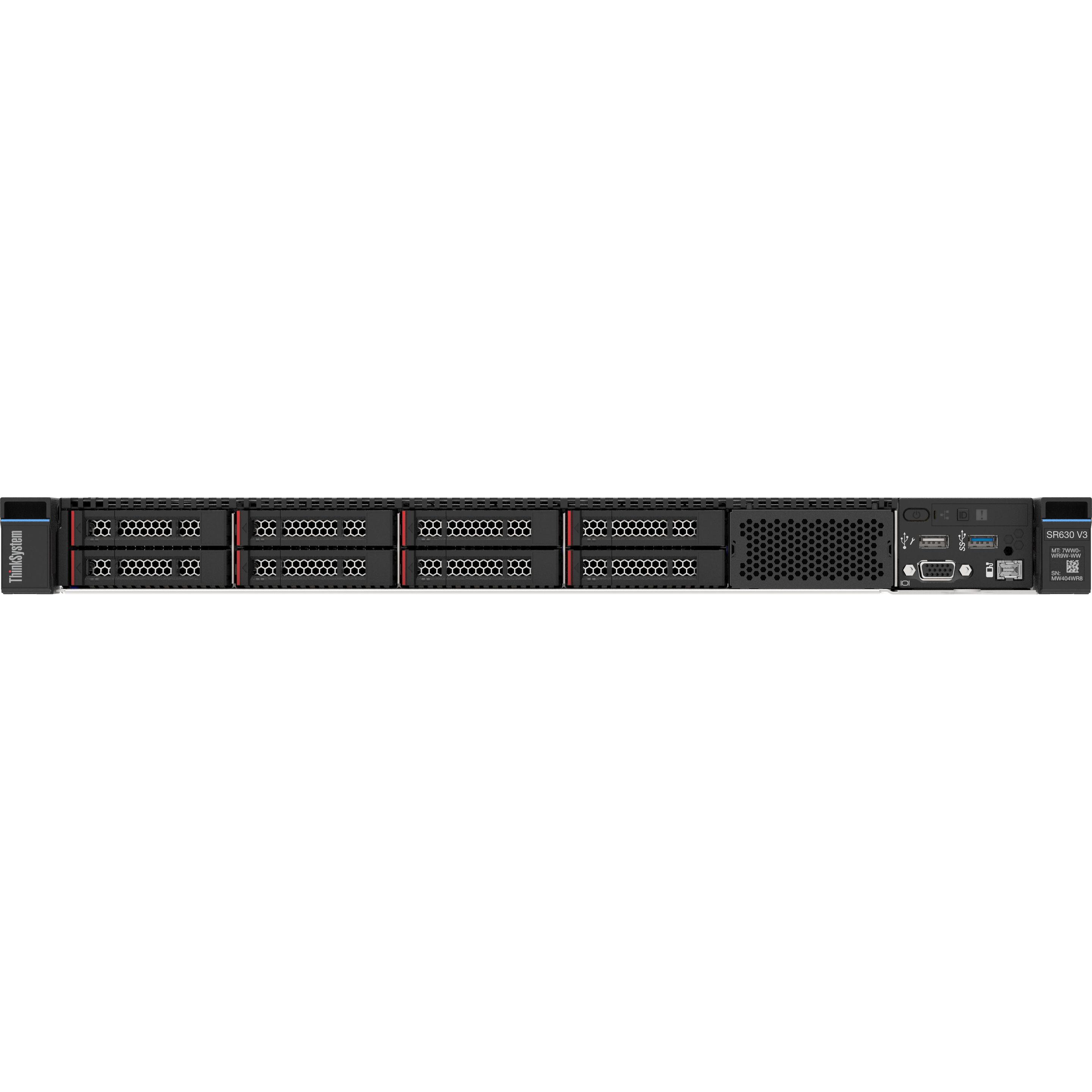 Lenovo ThinkSystem SR630 V3 7D73 - Server - Rack-Montage - 1U - zweiweg - 1 x Xeon Silver 4514Y / 2 
