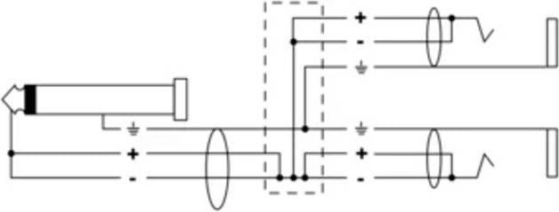 Produktbild Cordial EY 0,3 PGG XLR Y-Adapter (1x Klinkenstecker 6.3 mm (mono) - 2x Klinkenbu (0.30 m)