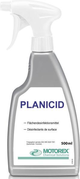 Actual product image Motorex PLANICID surface disinfectant 500 ml bottle