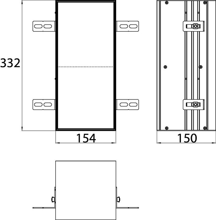 Actual product image Emco WC module ASIS PLUS UP 332x154mm door hinge right Aluminium