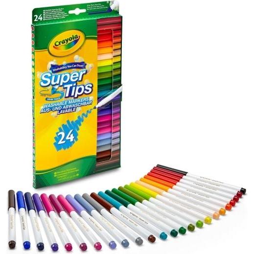 Thumbnail - Crayola, Malstifte, Super Tips (multicolour, 24 x)