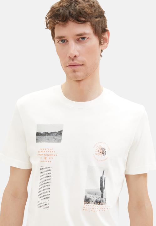 Actual product image Tom Tailor T-Shirt Kurzarmshirt mit Foto-Print (XL)