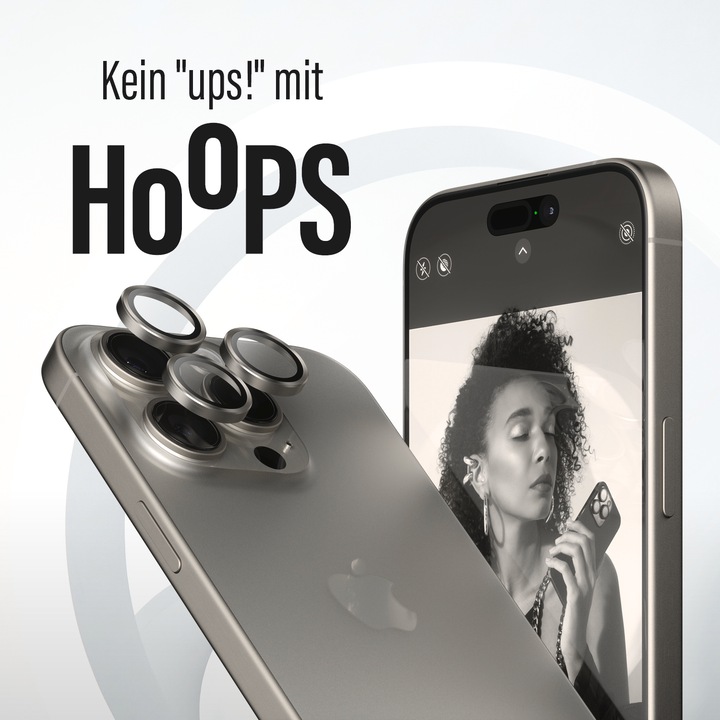 Image du produit PanzerGlass Hoops Camera Lens Protector (1 pièce(s), Apple iPhone 15 Pro Max, Apple iPhone 15 Pro)