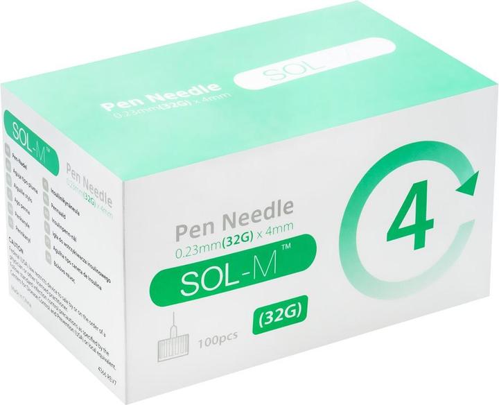 Sol-m Pen Nadel 32G 0.23mmx4mm 100 Stk (Pen Nadeln + Einmalkanülen)