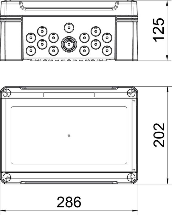 Actual product image OBO Bettermann OBO SDB 12L PC Small distribution board without terminal strip, for 12 TE 286x202x125, PC, light