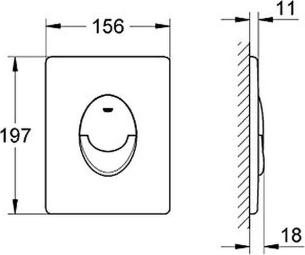 Produktbild Grohe Skate Air Abdeckplatte