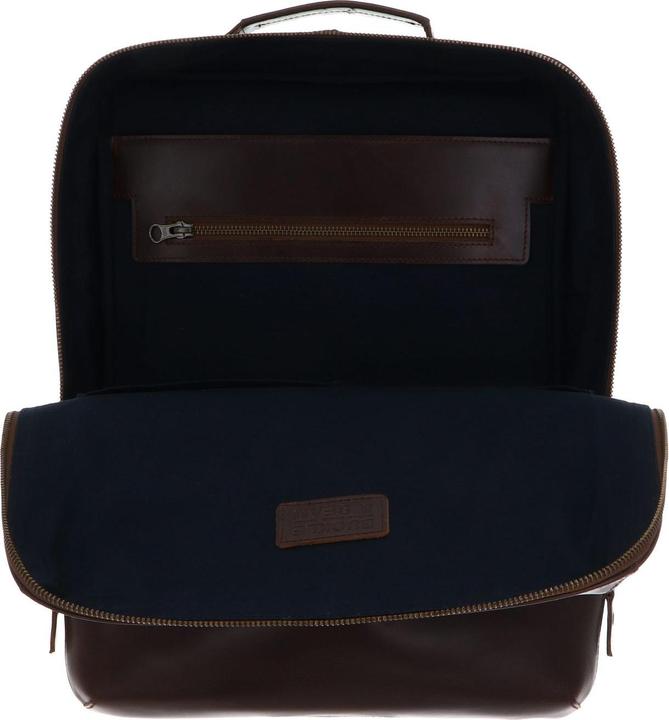 Actual product image Buckle & Seam Leder Rucksack Mik Braun/Blau