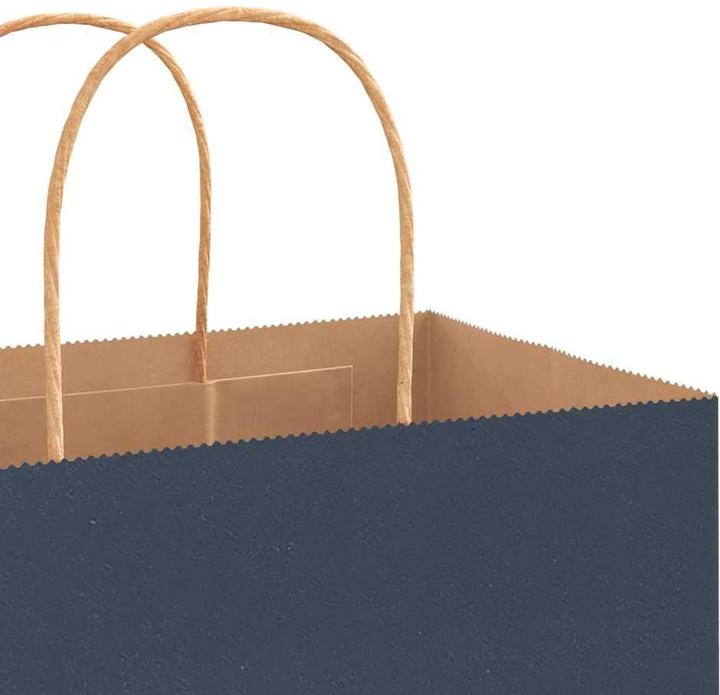 Produktbild vidaXL Kraftpapiertüten 250 Stk. mit Henkel Blau 54x15x49 cm Papiertüte (Geschenktüte, 250 x)