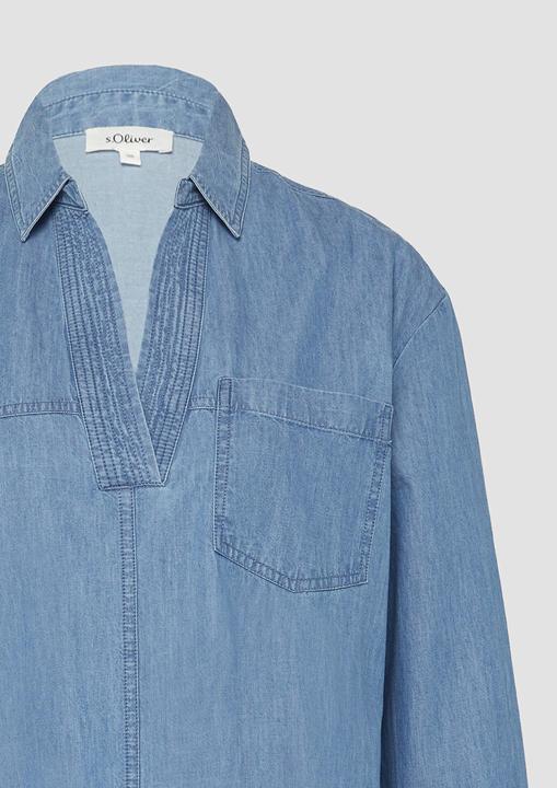 Image du produit S.Oliver Kleid Jeanskleid im Relaxed Fit mit Kragen und aufgesetzten Taschen (36)
