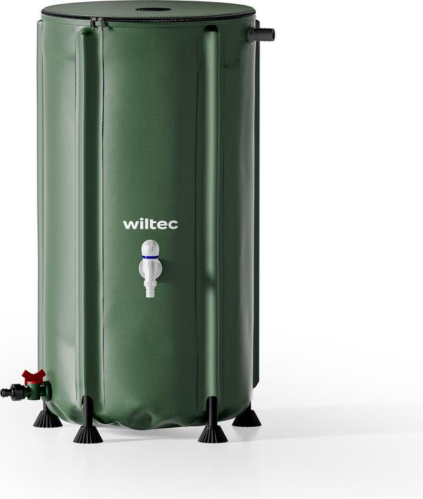 Wiltec Barile pieghevole per l'acqua piovana da 100 litri Serbatoio per l'acqua piovana Barile per l'acqua (100 l)