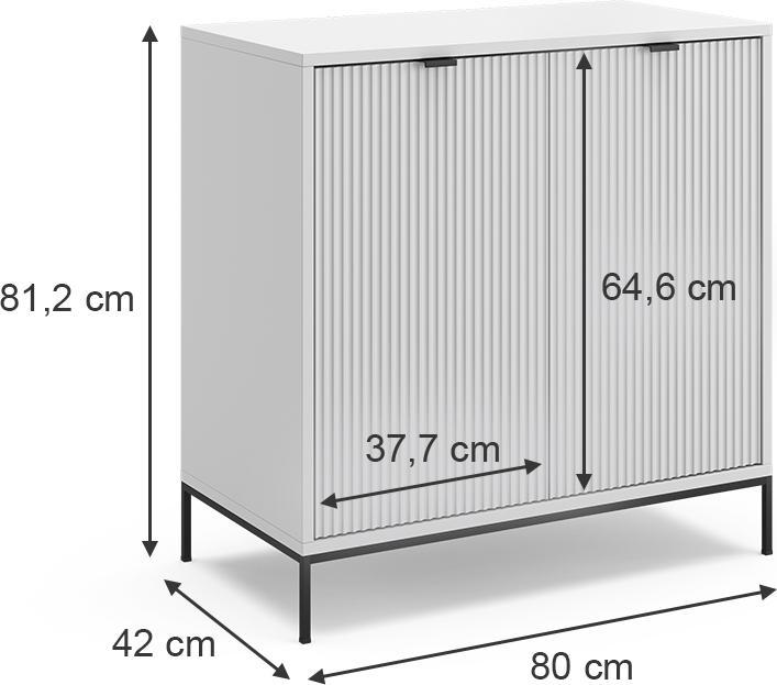Actual product image Vicco Eliza with 2 doors (80 x 42 x 81.5 cm)