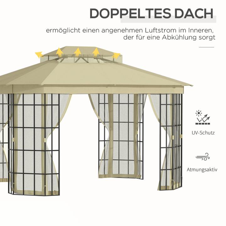 Produktbild Outsunny Pavillon mit Doppeldach (365 cm, 300 cm)