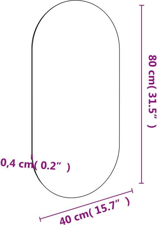 Immagine prodotto vidaXL Spiegel (80 x 40 cm)