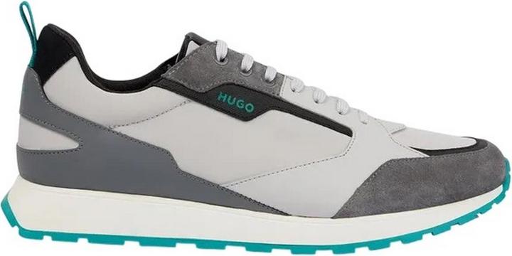 Actual product image HUGO Mens Icelin Suede Panel Running Trainers (38)