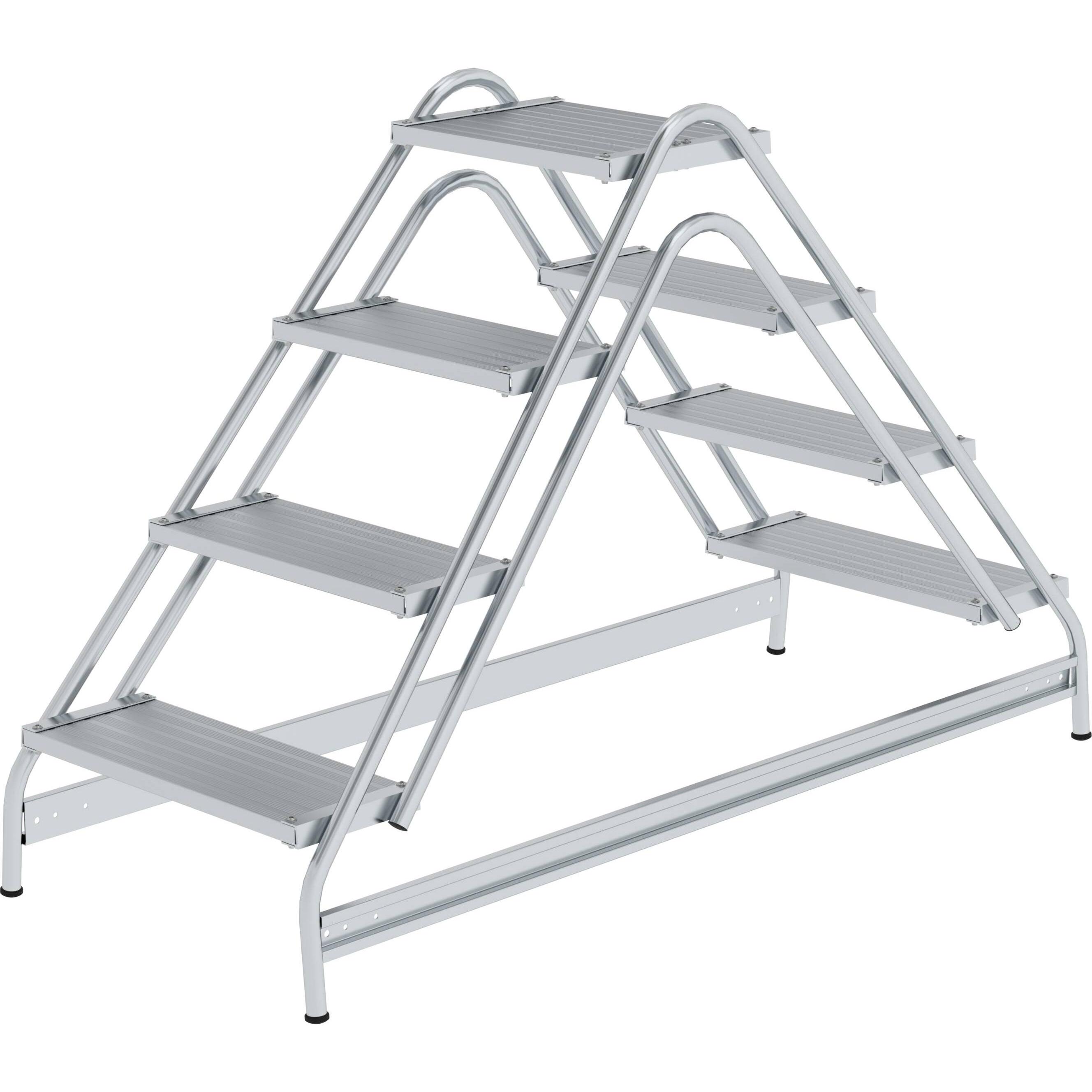 Munk, Scala a pioli, Piattaforma di lavoro in alluminio (Ponteggio, 153.50 cm)