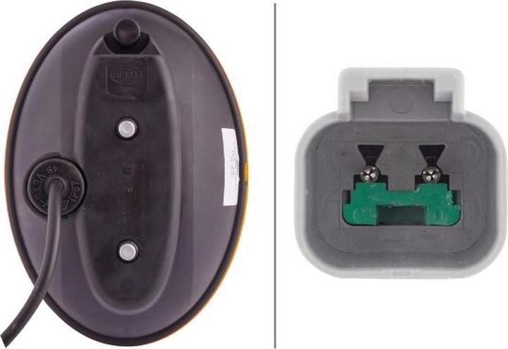 Actual product image Hella 24 Warning lights left halogen for CLAAS