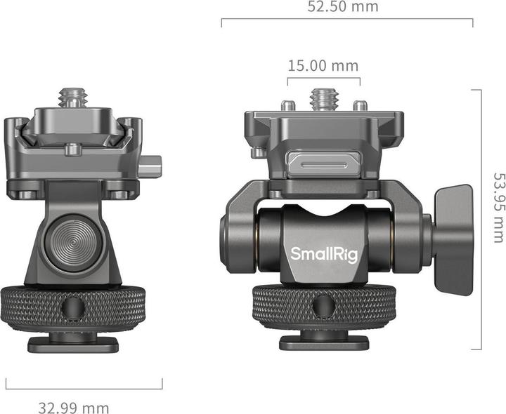 Produktbild SmallRig 4888 HawkLock Quick Release Monitor Support with H21 Cold Shoe Mount (Monitor Zubehör)