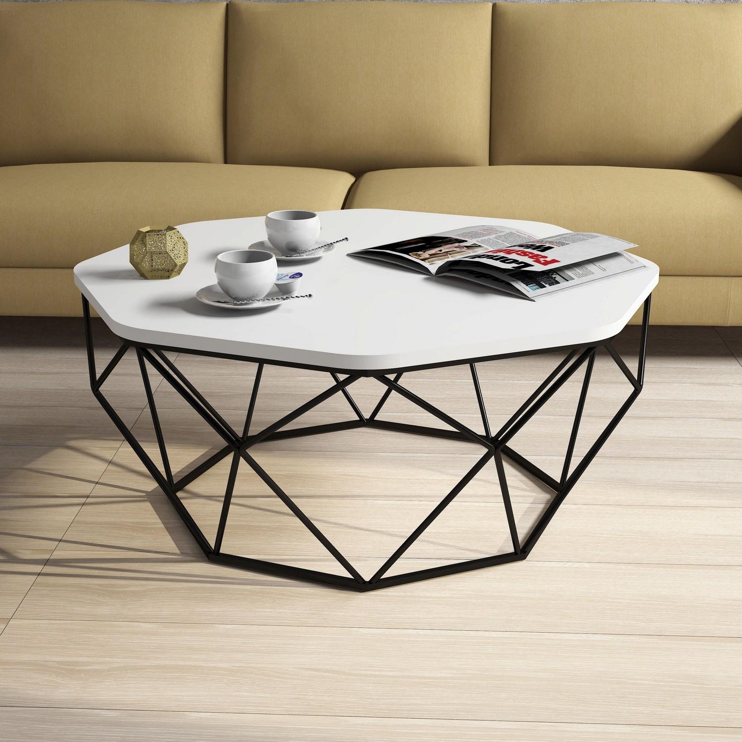 Hanah Home, Couchtisch + Beistelltisch, Kylen (90 x 90 x 38 cm)