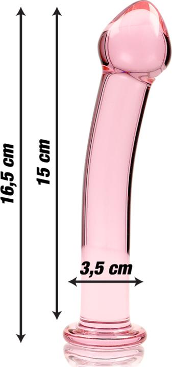 Actual product image Ibiza NEBULA SERIES BY ™ - MODEL 10 DILDO BOROSILICATE GLASS 16.5 X 3.5 CM PINK