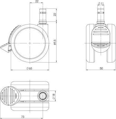 Produktbild Hjh Office 5x ROLO STOP 11mm/65mm