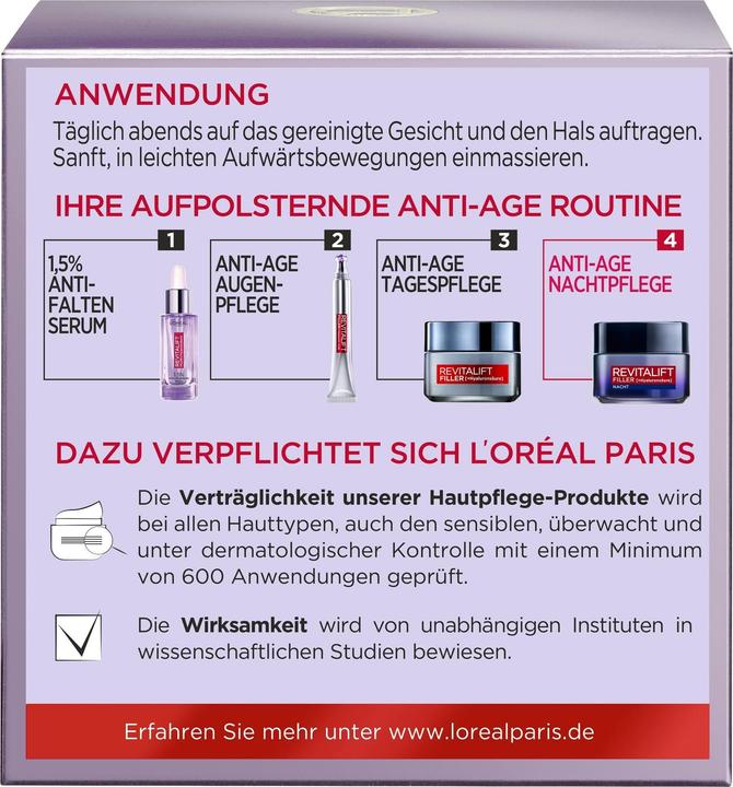 Produktbild L'Oréal Paris Loreal, Revitift Füllstoff, Nachtcreme, 50 ml (50 ml, Nachtcreme)