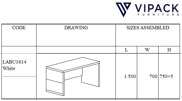 Image du produit Vipack Lara Bureau Blanc