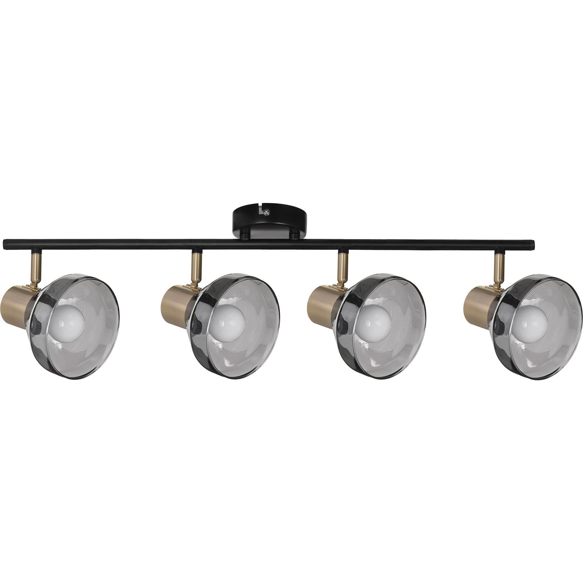 Activejet, Wandleuchte + Deckenleuchte, LISA double black and gold ceiling wall light strip E14 lamp for living (E14)