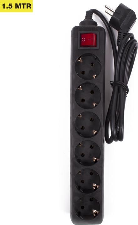 Produktbild Benson Electric Steckdosenleiste 6-fach + Erde + Schalter 1,5 m sc (6x, CEE 7/3, 1.50 m)